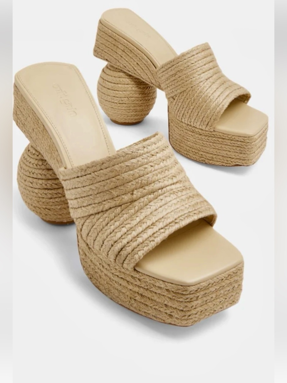 cult gaia Natural Rope Platform Slide Sandals